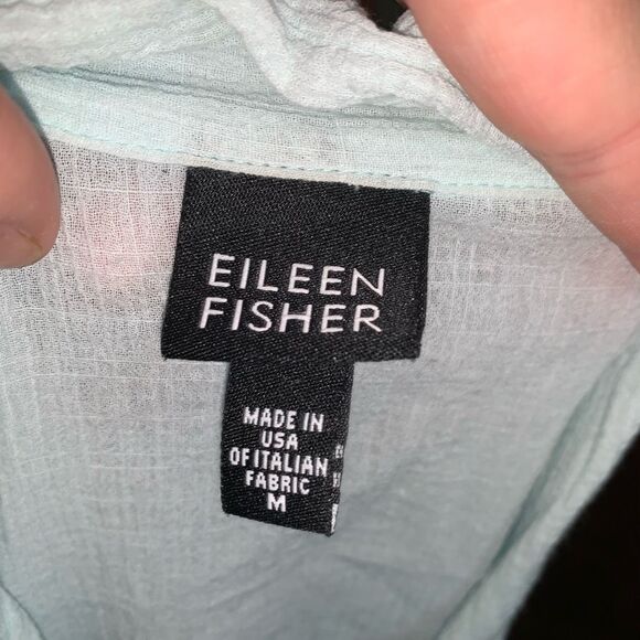 Eileen Fisher merino wool luxe lightweight petite M open cardigan - Picture 3 of 3